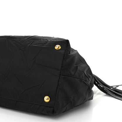 Prada Tessuto Nylon Tassel Tote Black 10 of 11