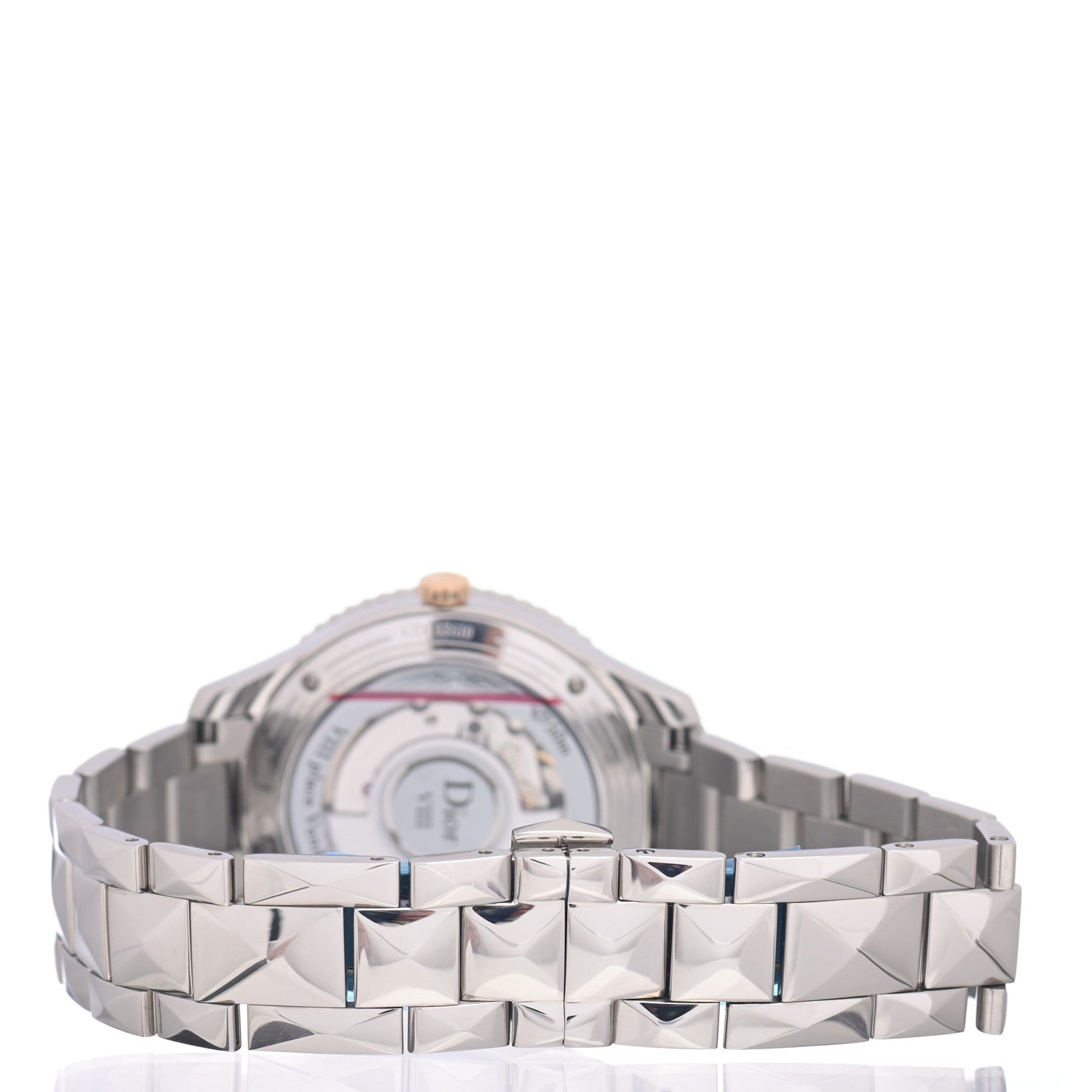 Christian Dior Stainless Steel 18K Rose Gold Diamond Mother of Pearl 36mm Dior VIII Montaigne Automatic Watch 3 of 5