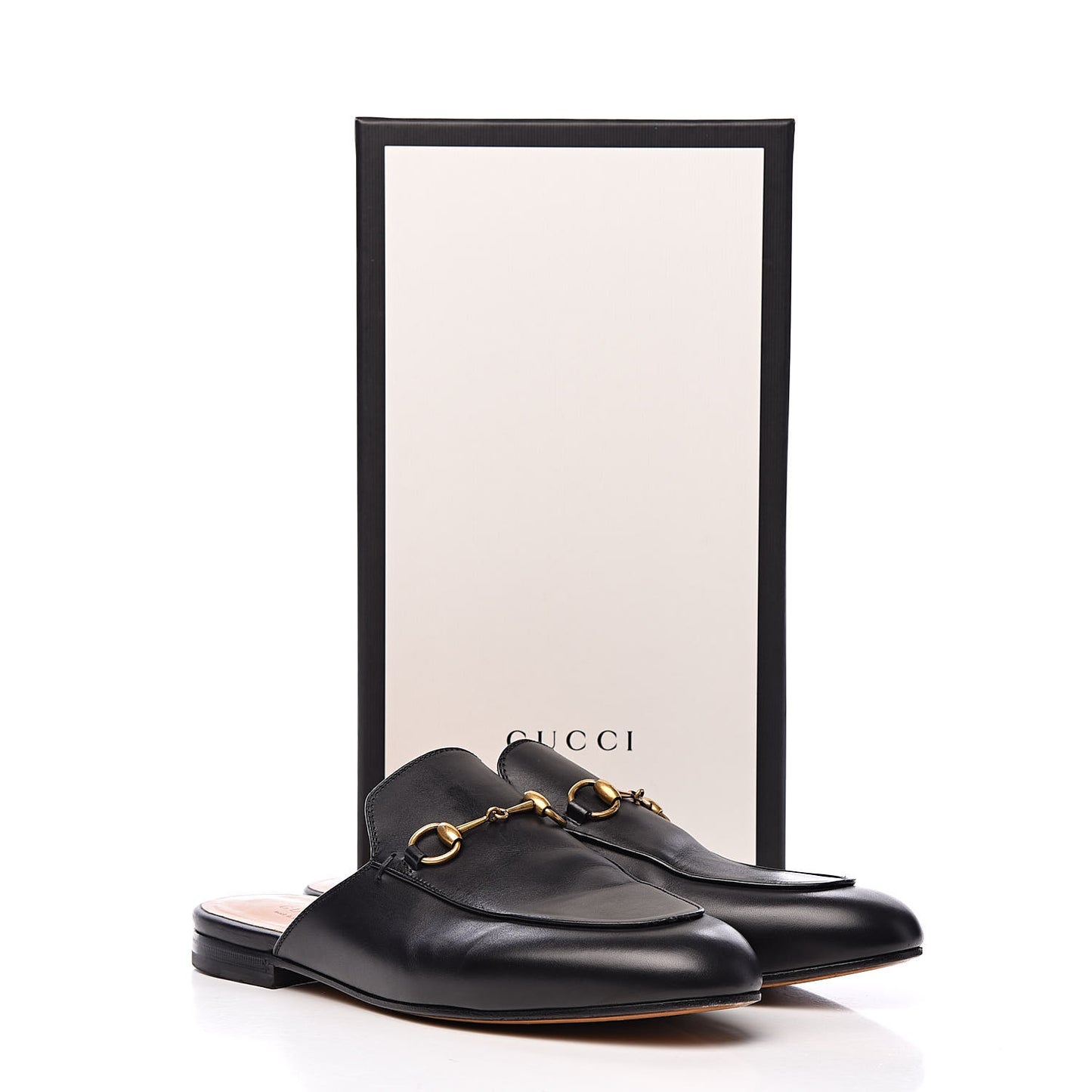 Calfskin Womens Princetown Slippers 39 Black