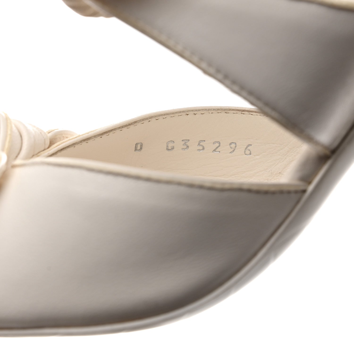 Chanel Lambskin Bow CC Sandal Pumps 38 White 8 of 9