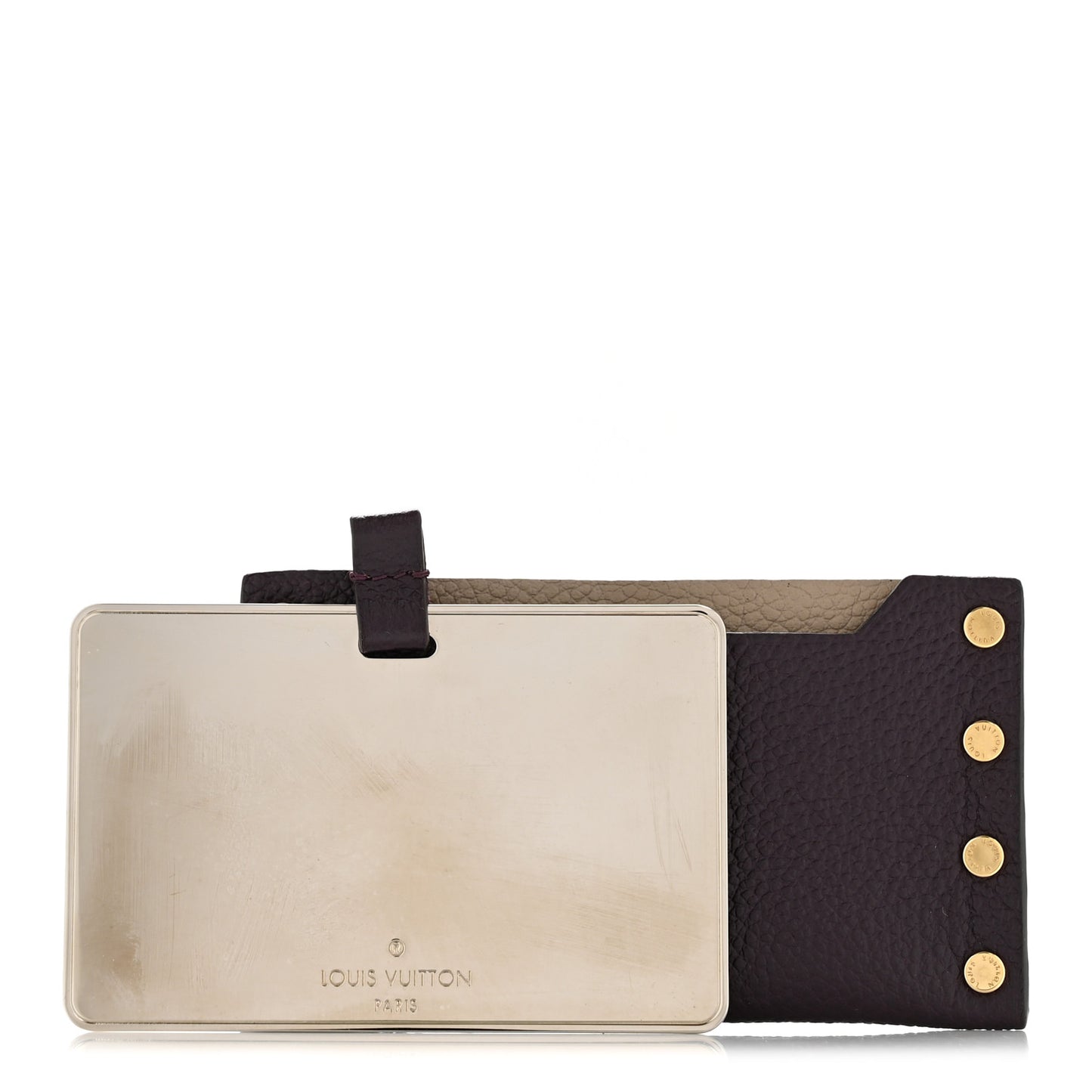 Cuir Rivets Mirror Case Quetsche