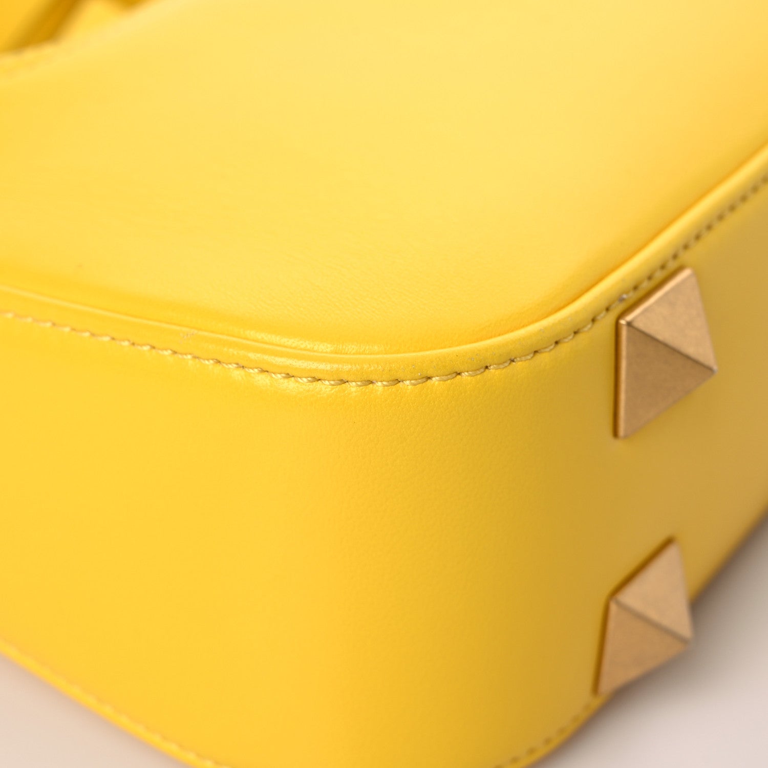 Valentino Garavani Nappa Stud Sign Hobo Bright Lemon 8 of 14