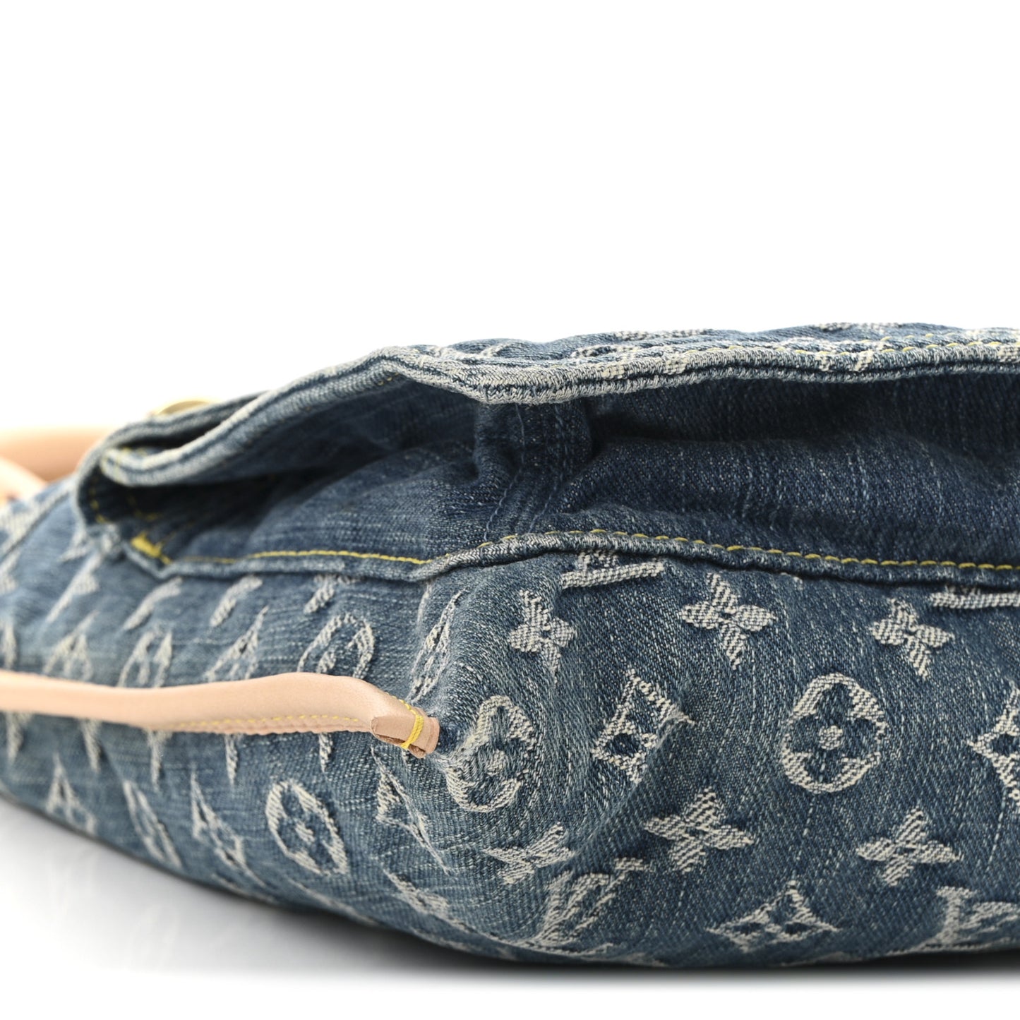 Monogram Denim Sac Plat Blue