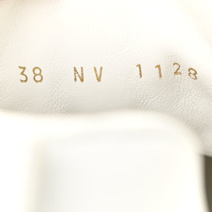 Louis Vuitton Calfskin Monogram Denim Run Away Sneakers 38 White 8 of 11