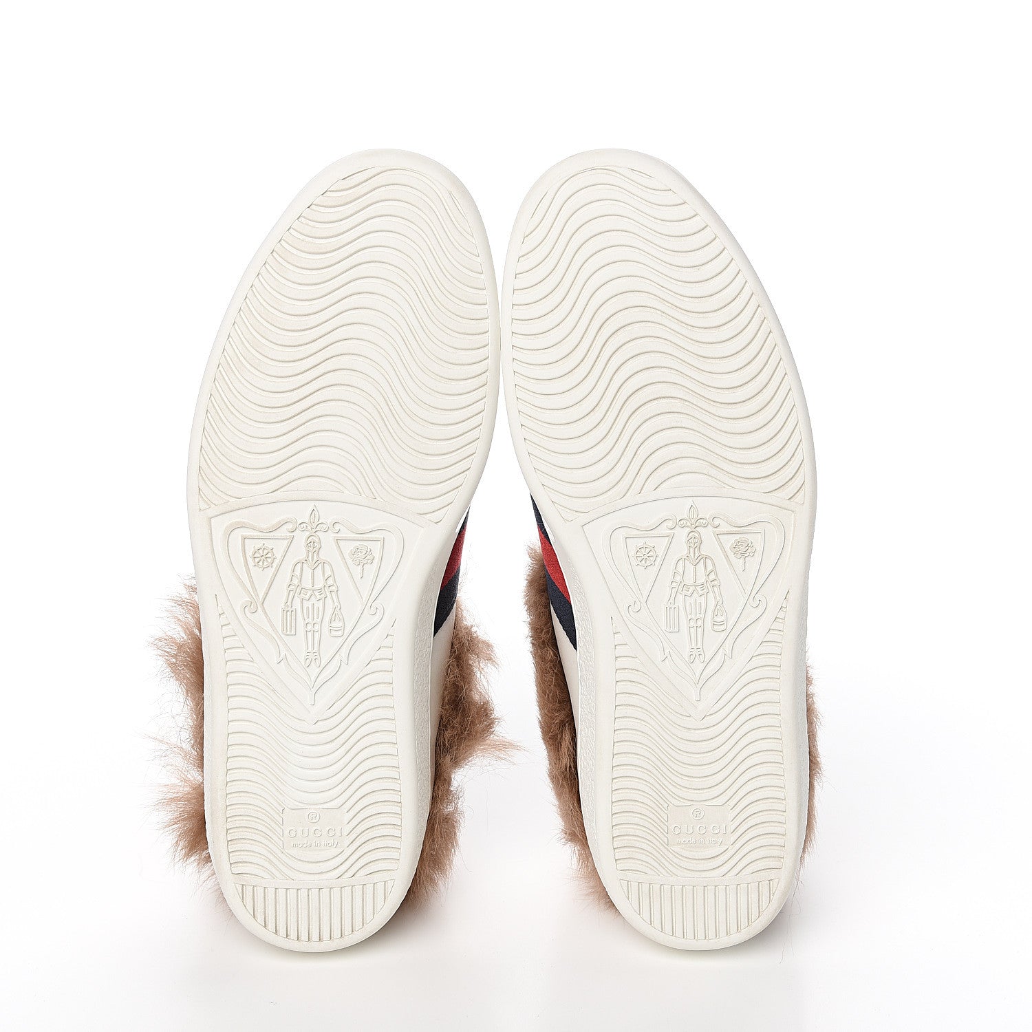 Gucci Calfskin Wool Web Bee Embroidered Mens Ace Sneakers 9.5 White 5 of 8