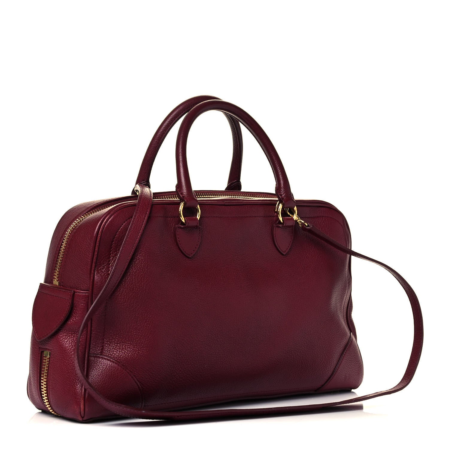 Marc Jacobs Calfskin Venetia Satchel Burgundy 3 of 8