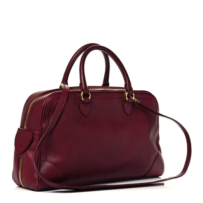 Marc Jacobs Calfskin Venetia Satchel Burgundy 3 of 8