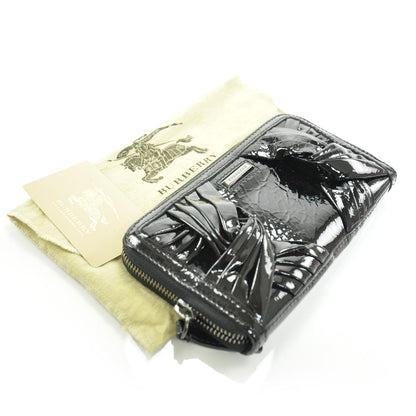 Burberry Patent Leather Knot Wallet Black 3 of 8