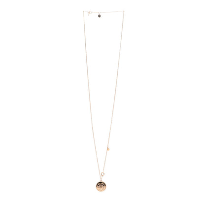Hermes 18K Rose Gold Diamond MM Ex-Libris Pendant Necklace 4 of 7