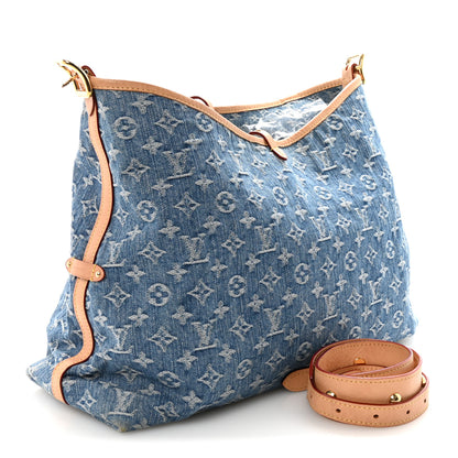 Louis Vuitton Monogram Denim CarryAll MM Blue 4 of 10