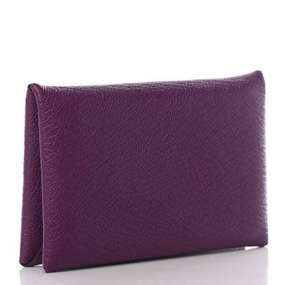 Hermes Chevre Mysore Calvi Card Case Anemone 2 of 6