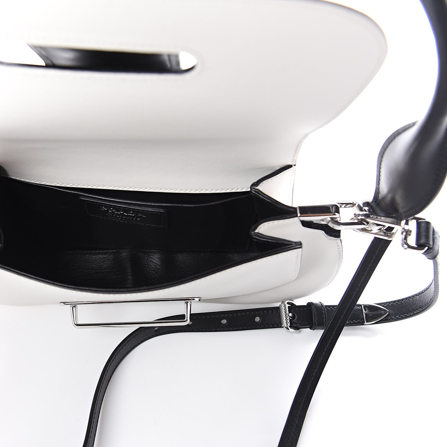 City Calfskin Sidonie Shoulder Bag White Black