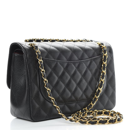 Chanel Caviar Quilted Jumbo Double Flap Black 3 of 11