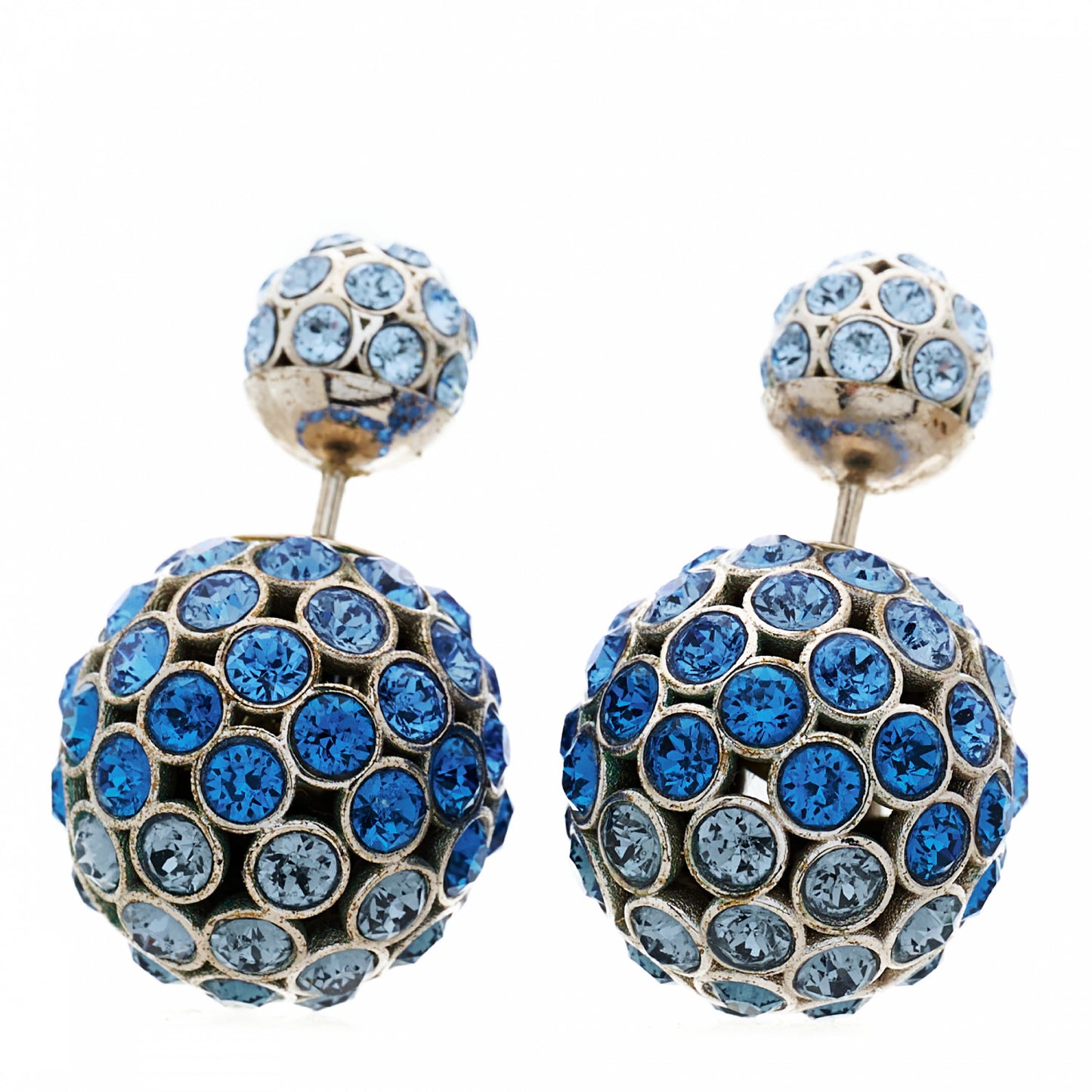 Crystal Mise En Dior Tribal Earrings Matte Navy Blue