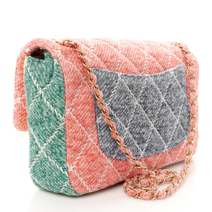 Chanel Jersey Quilted Jumbo Fabrics and Co Flap Multicolor 3 of 12