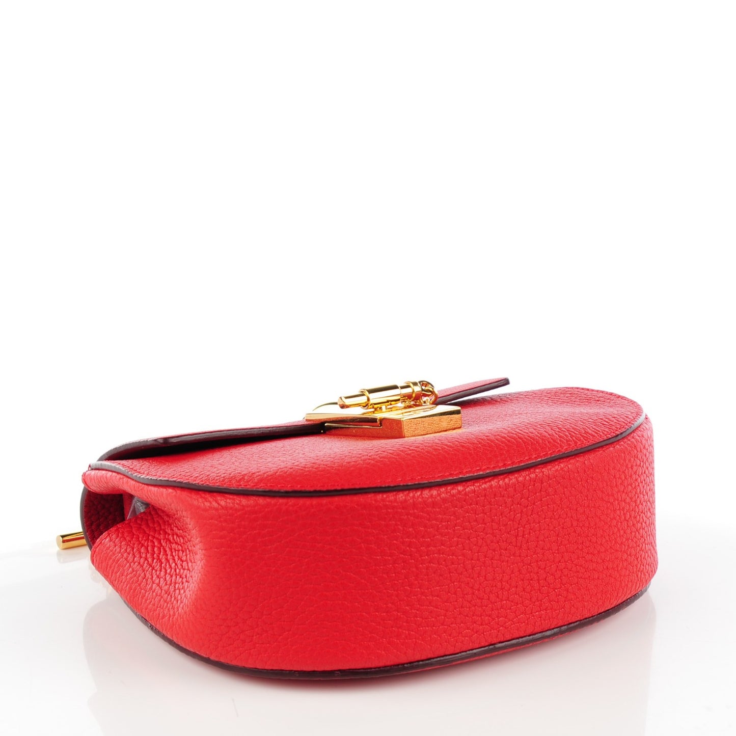 Grained Lambskin Mini Drew Shoulder Bag Plaid Red