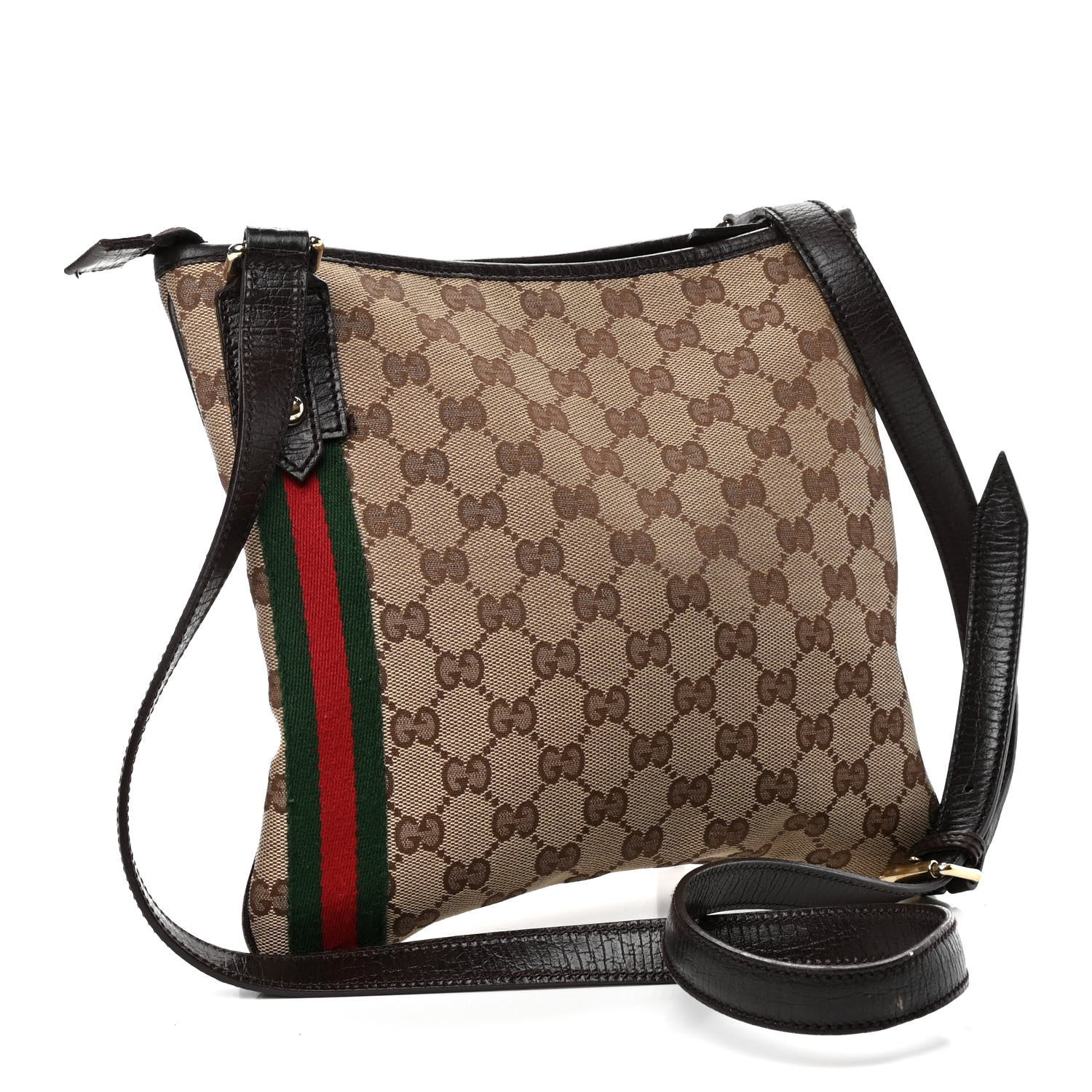 Gucci Monogram Web Jolicoeur Charms Messenger Dark Brown 2 of 4