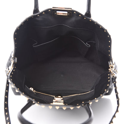 Valentino Garavani Vitello Rockstud Dome Satchel Black 5 of 18