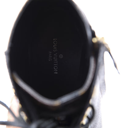 Louis Vuitton Patent Calfskin Monogram Star Trail Ankle Boots 38.5 Black 8 of 9
