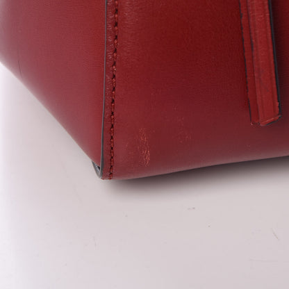 Celine Smooth Calfskin Large Edge Shoulder Bag Red 8 of 18