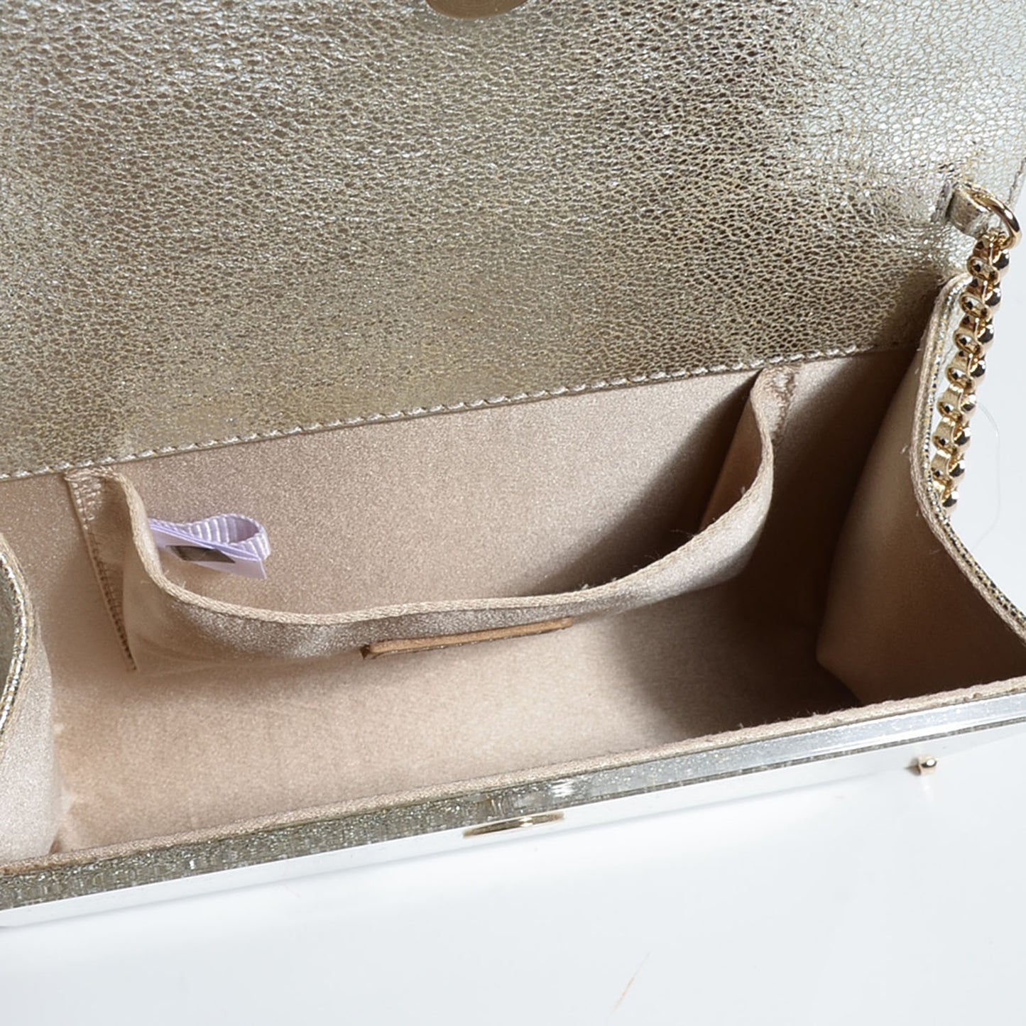 Acrylic Glitter Candy Clutch Champagne