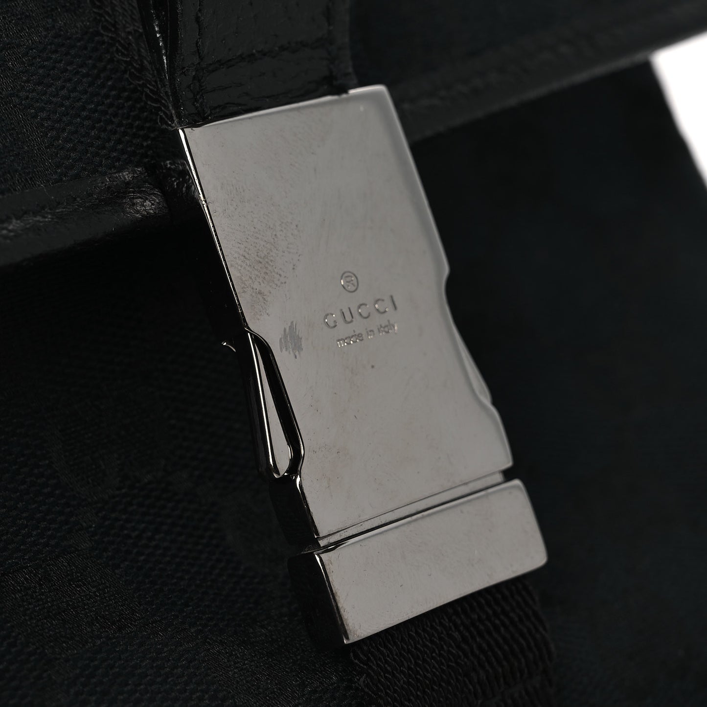 GG Monogram Web Buckle Belt Bag Black