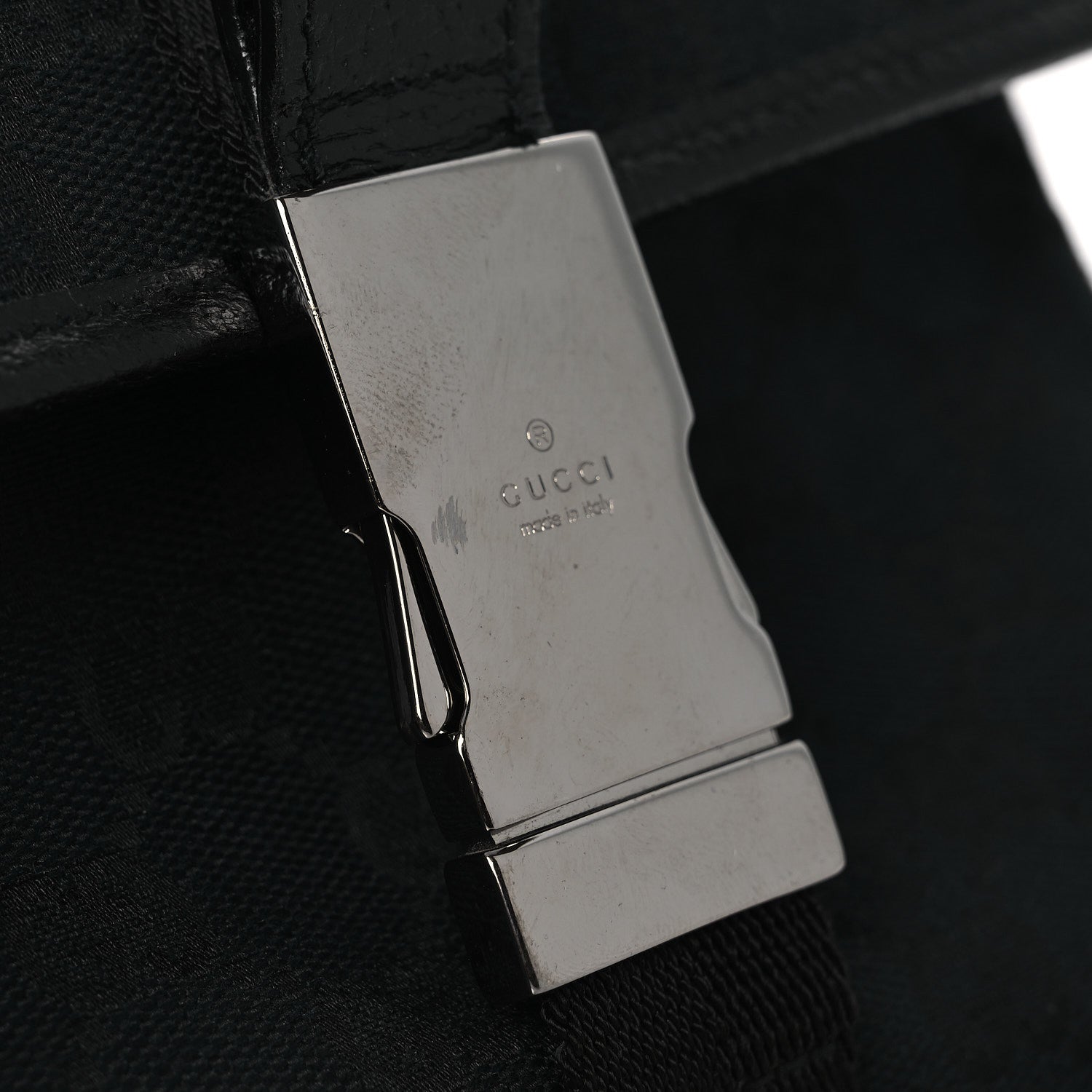 Gucci GG Monogram Web Buckle Belt Bag Black 11 of 11