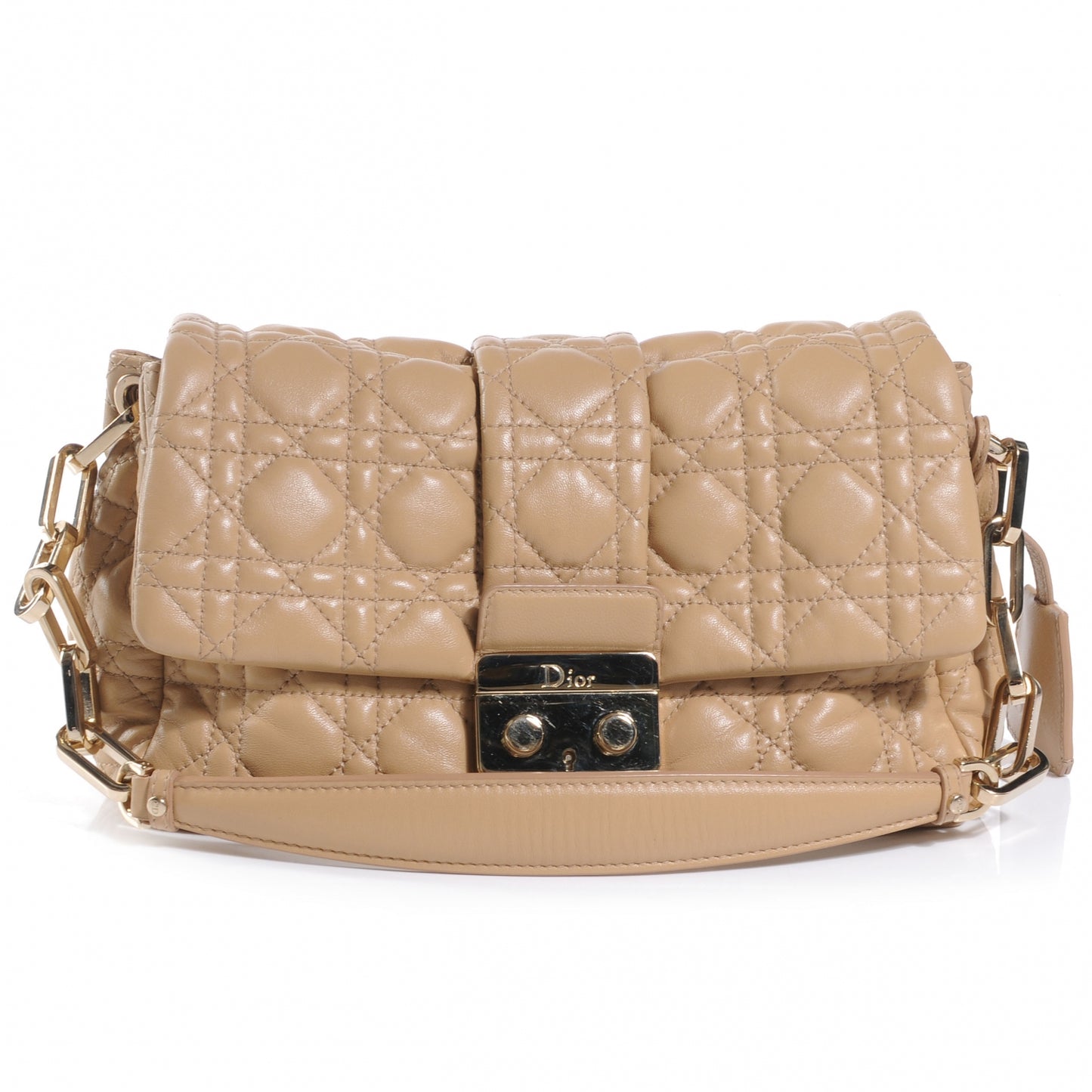 Lambskin Cannage New Lock Flap Beige
