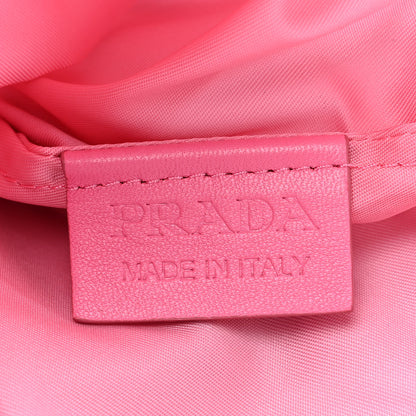 Prada Satin Net Bucket Bag Fuxia Black 6 of 8