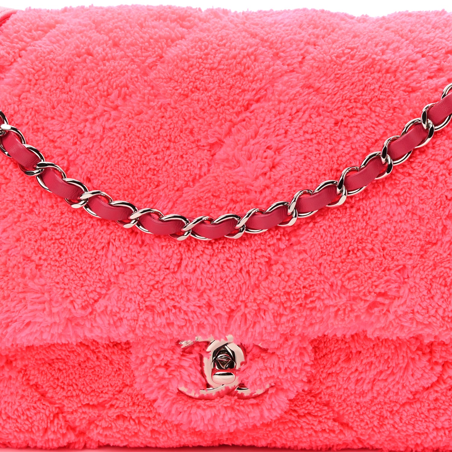 Chanel Lambskin Calfskin Mixed Fibers Quilted Medium Flap Pink 8 of 10