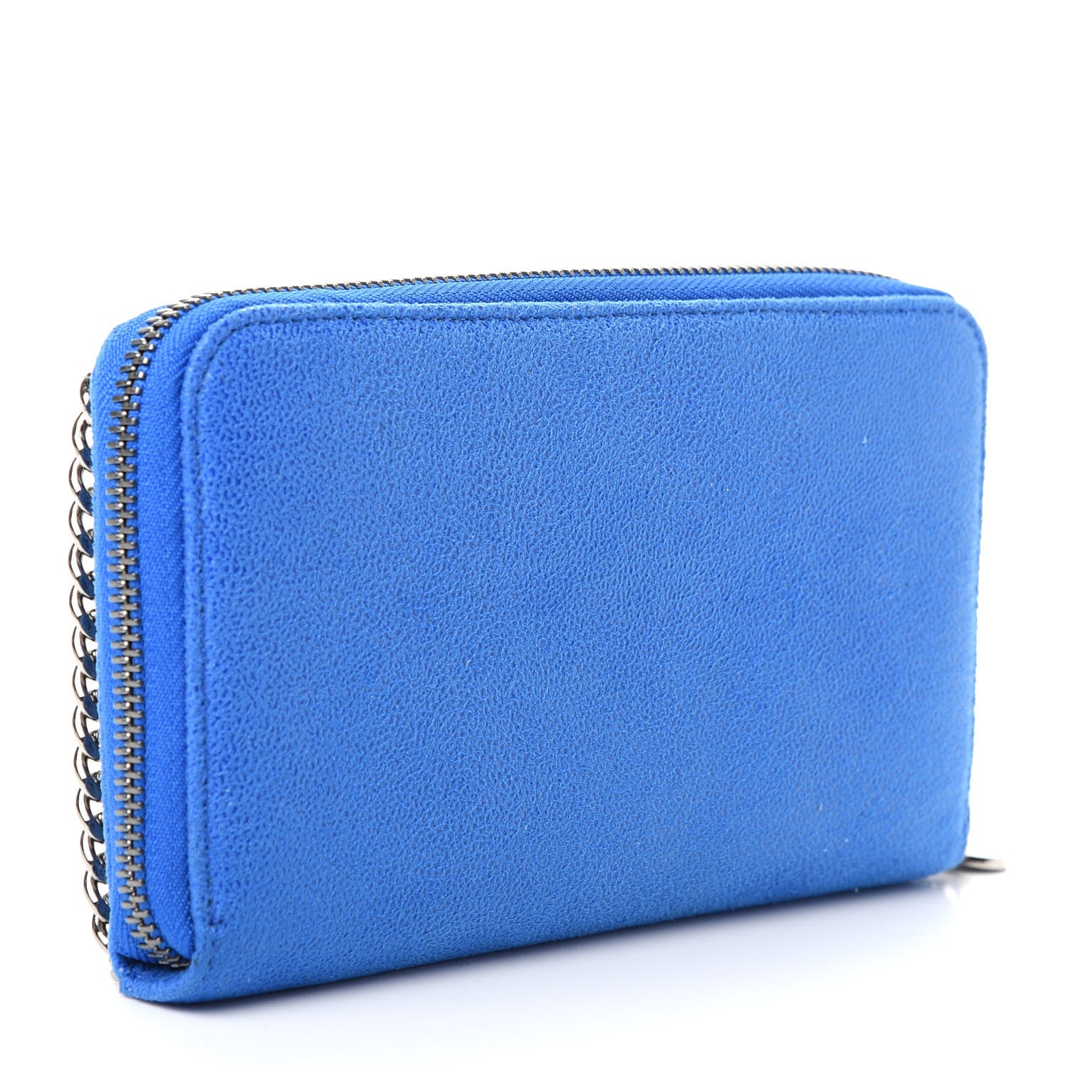 Stella McCartney Shaggy Deer Falabella Zip Around Wallet Blue 3 of 8