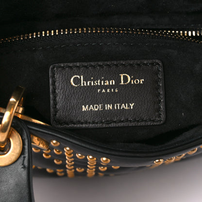 Christian Dior Lambskin Studded Mini Supple Lady Dior Black 6 of 11