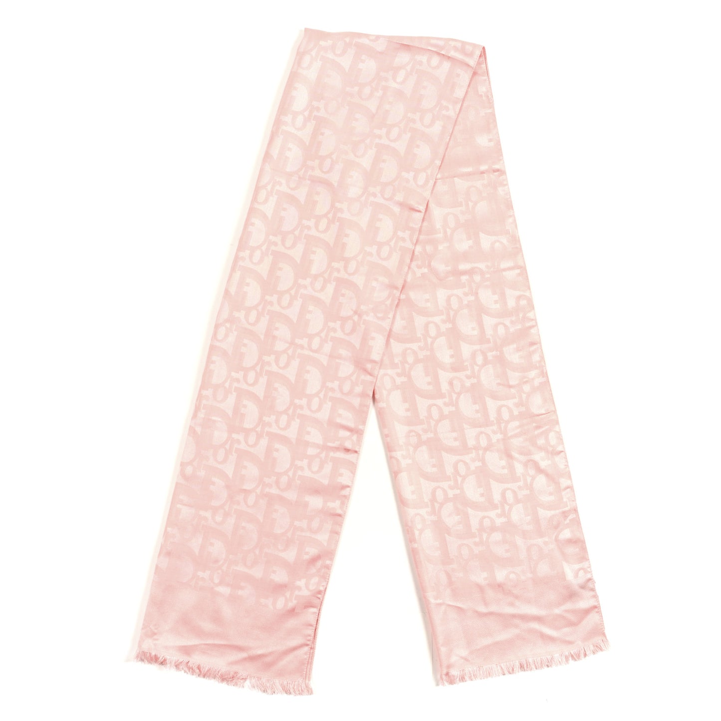 Silk Wool Oblique Scarf Pink