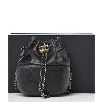 Chanel Calfskin Quilted Small Gabrielle Bucket Black 11 of 11