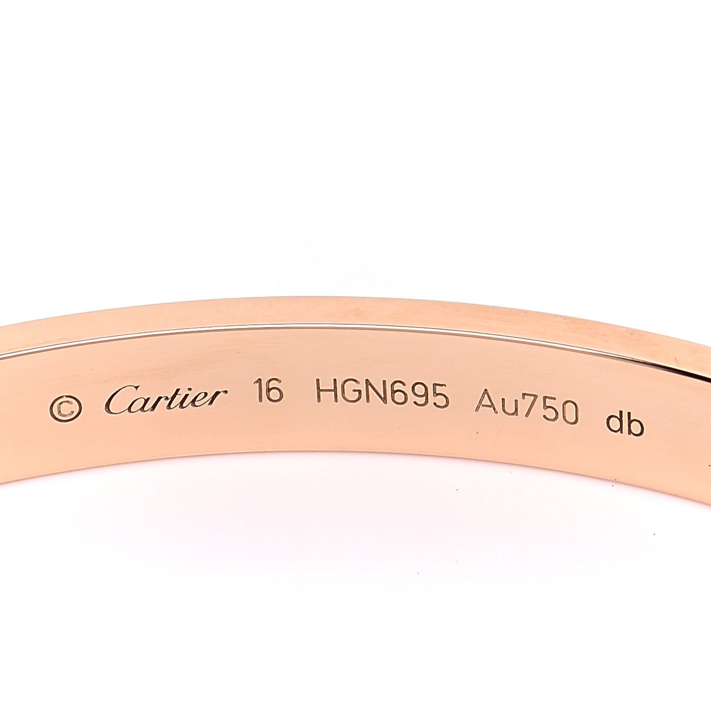 18K Pink Gold LOVE Bracelet 16
