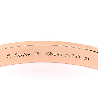 Cartier 18K Pink Gold LOVE Bracelet 16 4 of 7