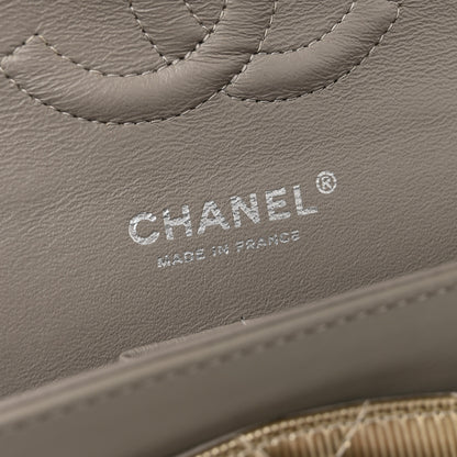 Chanel Striated Patent Quilted Medium Double Flap Gold 6 of 11