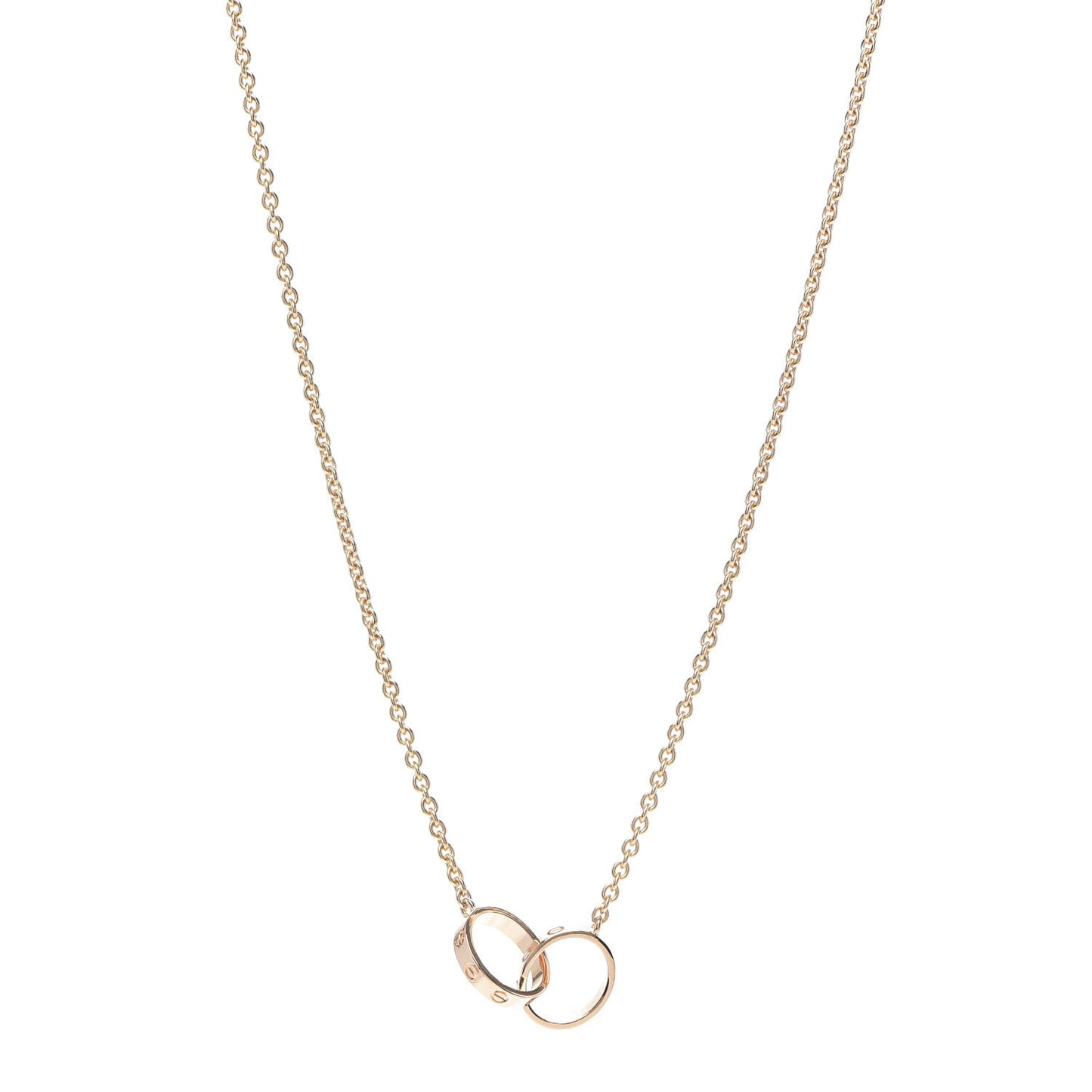 18K Pink Gold Interlocking LOVE Necklace