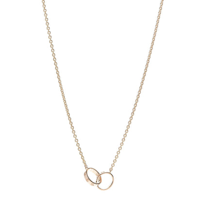 Cartier 18K Pink Gold Interlocking LOVE Necklace 1 of 9