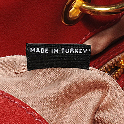 Miu Miu Leather Matelasse Bowler Red 4 of 9