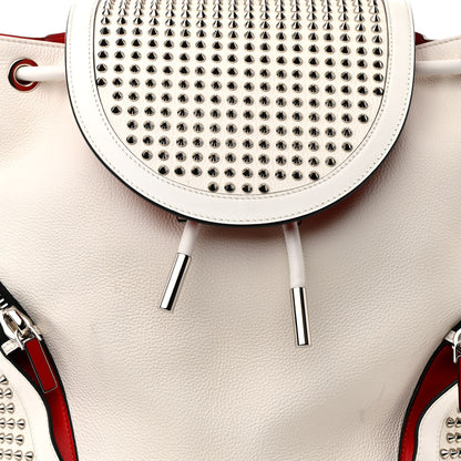 Christian Louboutin Calfskin Spiked Explorafunk Backpack White 7 of 11