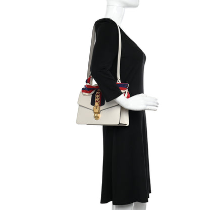 Gucci Calfskin Small Sylvie Shoulder Bag Off White 2 of 13