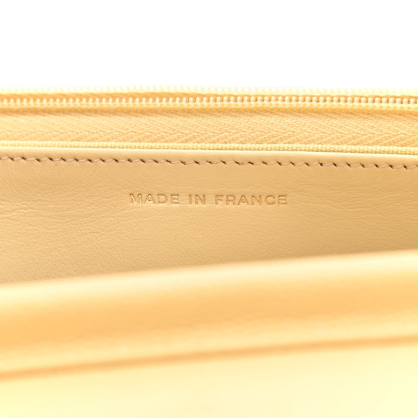 Caviar Quilted Wallet on Chain WOC Yellow