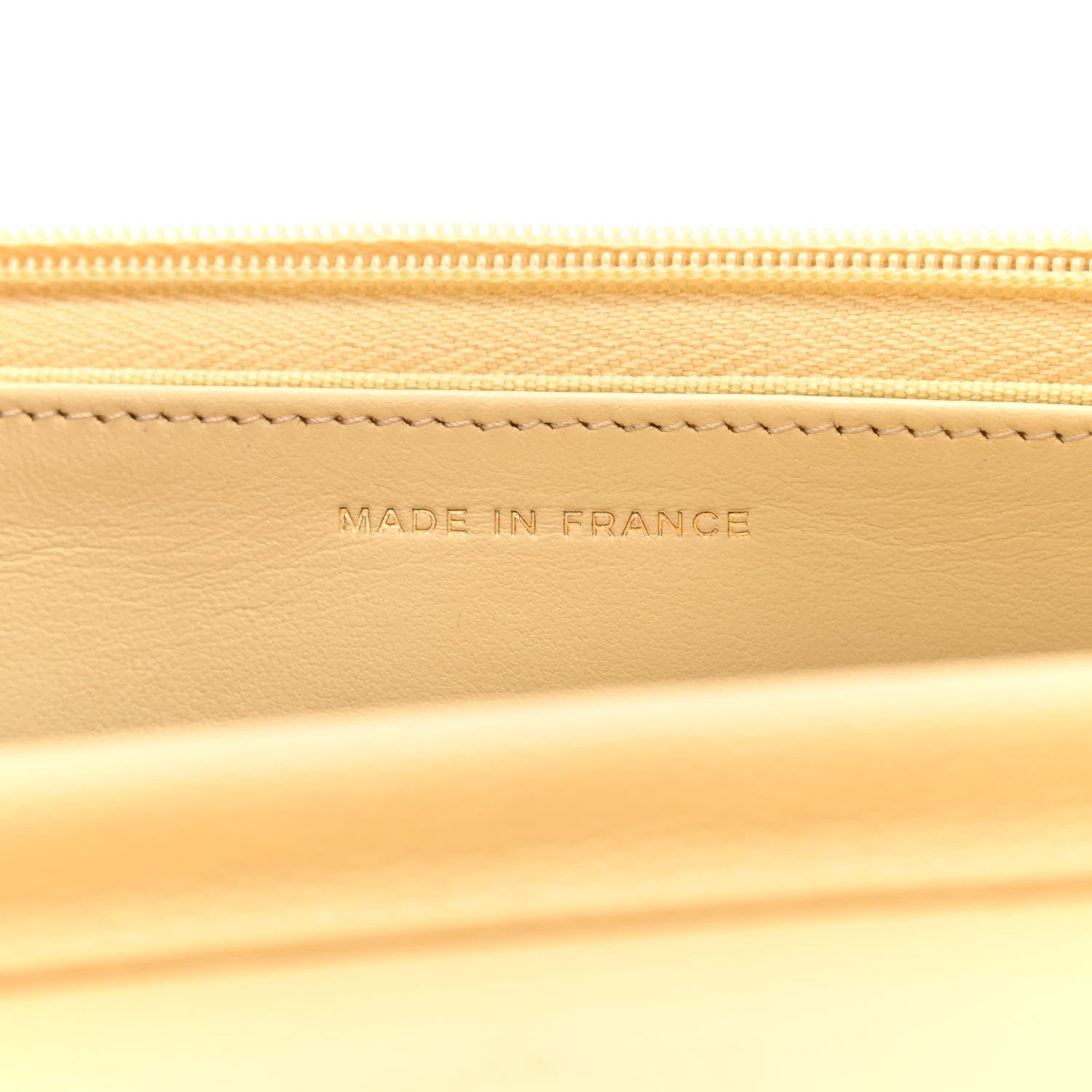 Chanel Caviar Quilted Wallet on Chain WOC Yellow 8 of 13