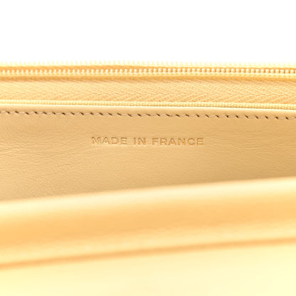 Chanel Caviar Quilted Wallet on Chain WOC Yellow 8 of 13