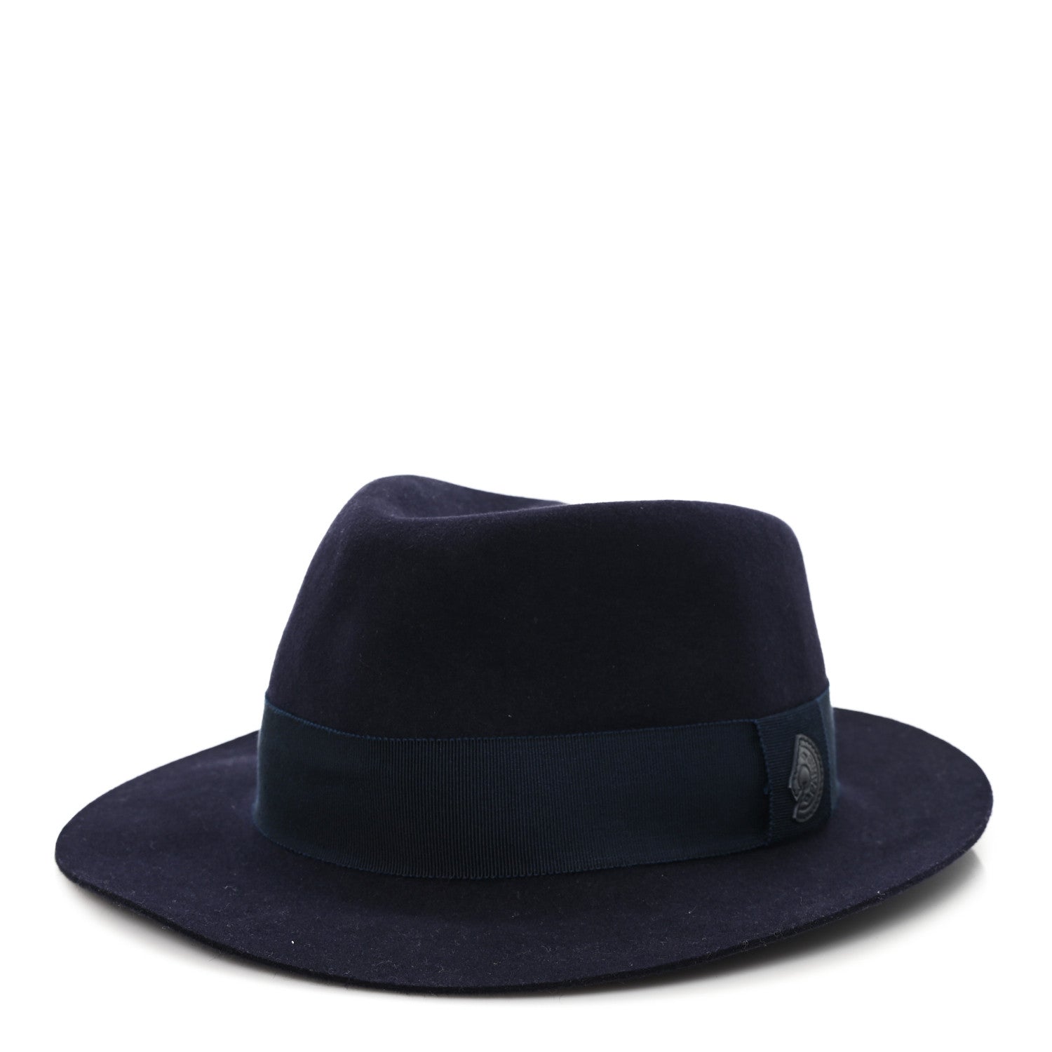 Hermes Felt Calfskin Balthazar Hat 59 Marine 1 of 9