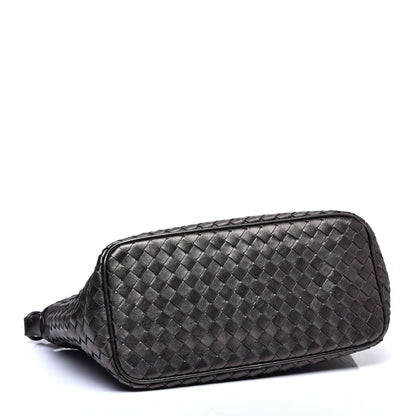 Bottega Veneta Metallic Nappa Intrecciato Small Shoulder Bag Steel 4 of 10