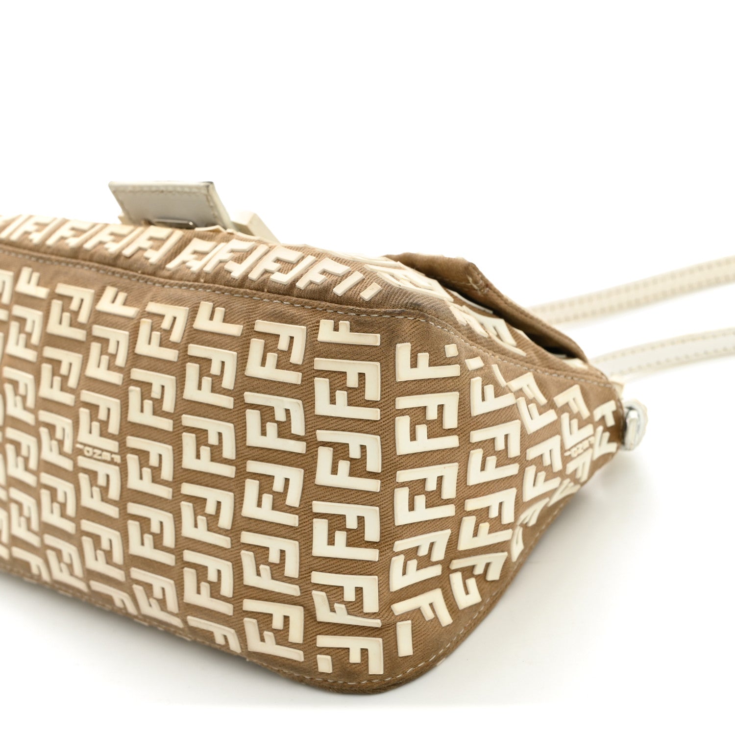 Fendi Zucchino Embellished Mini Mama Baguette Beige 10 of 10