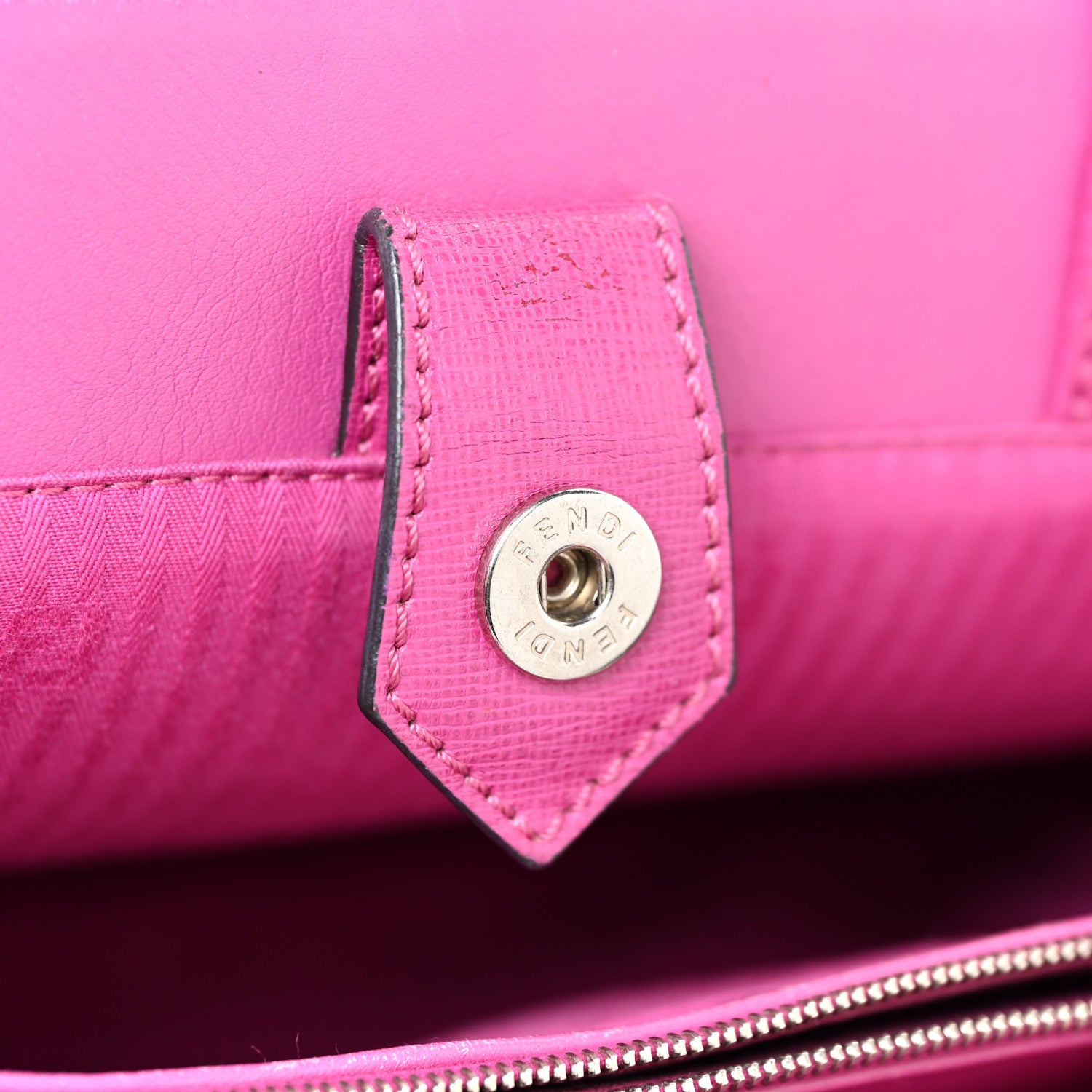 Fendi Vitello Elite Petite 2Jours Tote Magenta 10 of 23