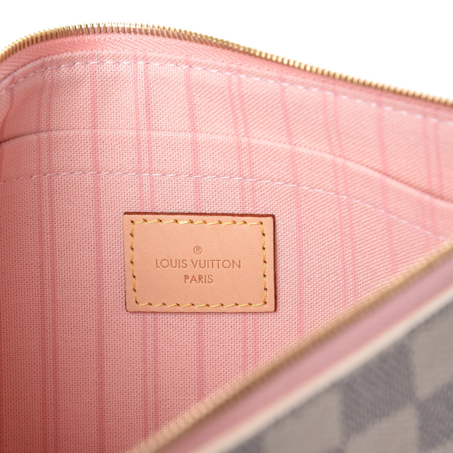 Louis Vuitton Damier Azur Neverfull MM GM Pochette Rose Ballerine 6 of 7